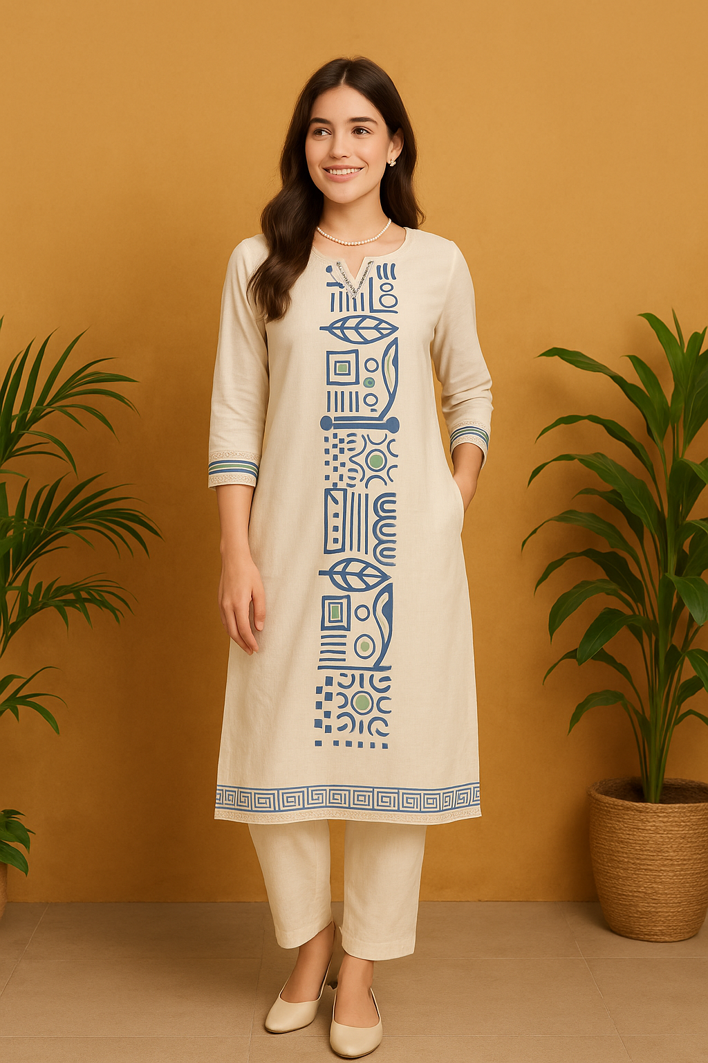 Khadi Cotton Kurti - AZZLIAS WARDROBE